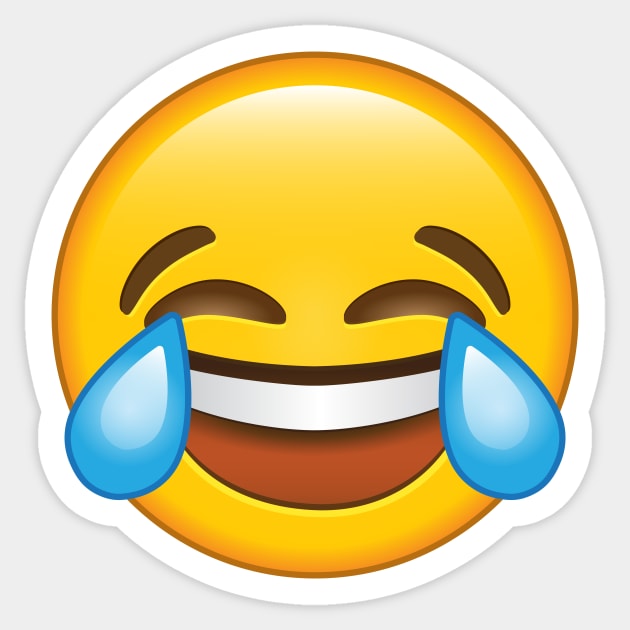 Laughing Crying/Tears of joy Emoji Emoji Sticker TeePublic